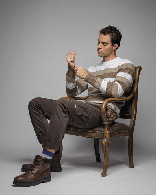 BROWN MEN'S SIDE POCKET PANTS 1D25FW1002LP6101