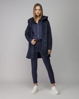 BLUE WOMEN'S HOODED TRANSITIONAL COAT 2D25FW7583KA1200