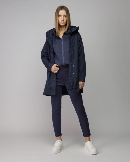 BLUE WOMEN'S HOODED TRANSITIONAL COAT 2D25FW7583KA1200