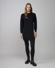 BLACK WOMEN'S KNITTED DRESS