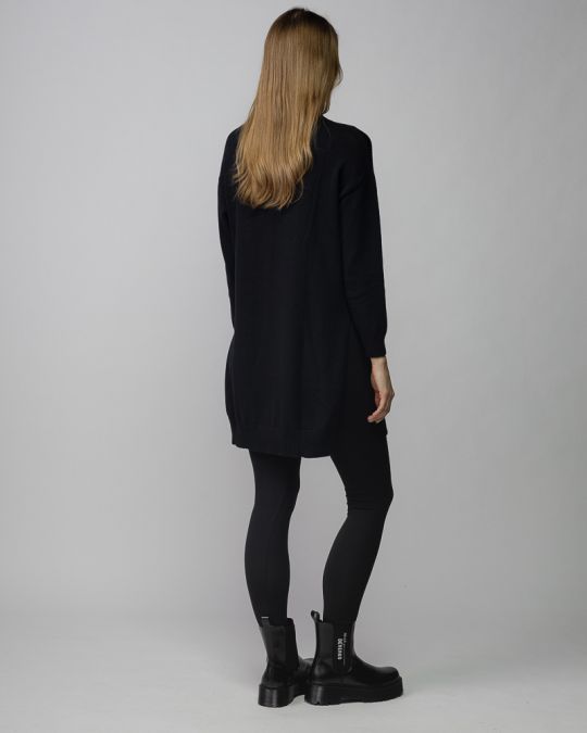 BLACK WOMEN'S KNITTED DRESS 2D25FW9522DR1101