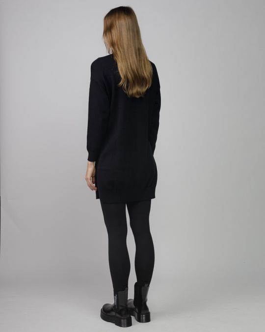 BLACK WOMEN'S KNITTED DRESS 2D25FW9522DR1101