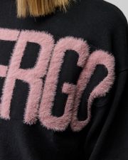 BLACK WOMEN'S KNITTED TURTLENECK SWEATER