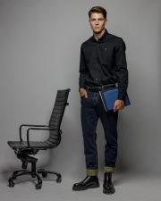 BLACK MEN'S POPLIN SHIRT