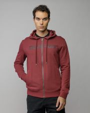 BORDEAUX MEN'S ZIP SWEATER