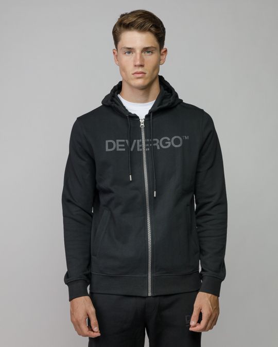 BLACK MEN'S ZIP SWEATER 1D25FW4074KA0705