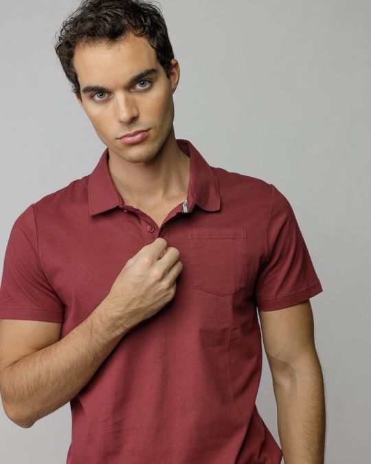 BORDEAUX MEN'S SHORT SLEEVE POLO SHIRT 1D25FW4030SS0405