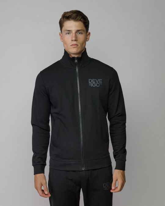 BLACK MEN'S ZIP SWEATER 1D25FW4093KA0705