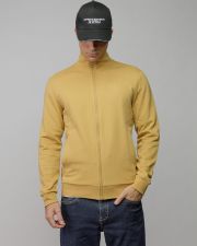 YELLOW MEN'S ZIP SWEATER