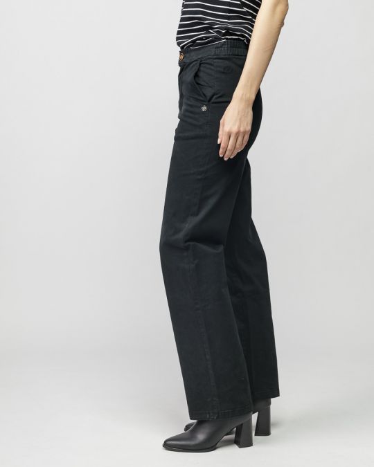 BLACK WOMEN'S CHINO PANTS 2D25FW1542LP6106