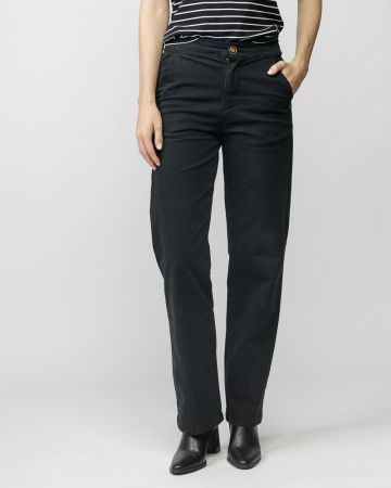 BLACK WOMEN'S CHINO PANTS 2D25FW1542LP6106