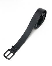 BLACK MEN'S LEATHER BELT