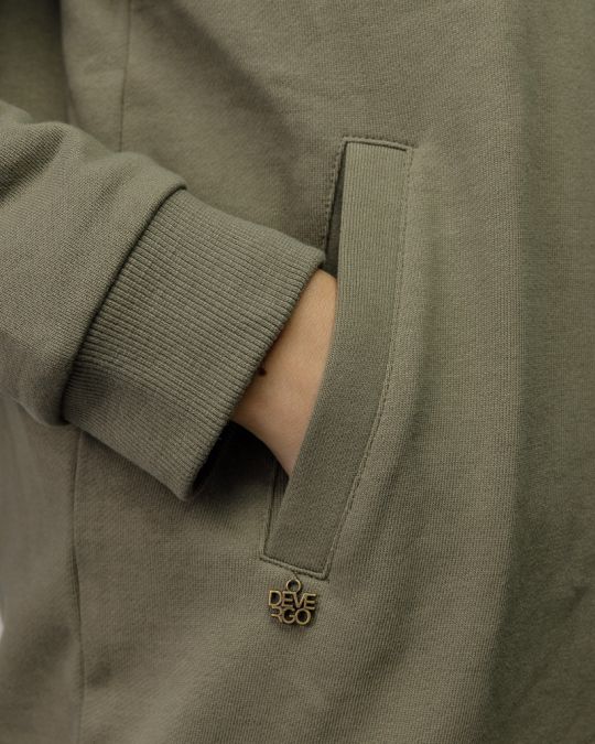 KHAKI WOMEN'S LONG ZIP CARDIGAN 2D25FW4587KA0705