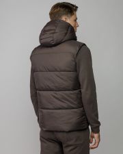 BROWN MEN'S HOODED VEST