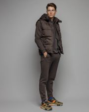 BROWN MEN'S HOODED VEST