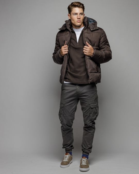 BROWN MEN'S COAT 1D25FW3008KA1600