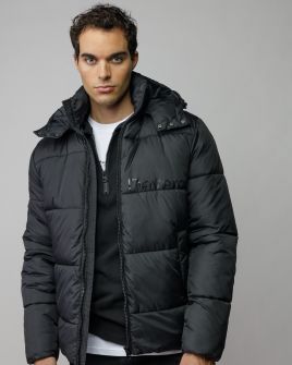 BLACK MEN'S COAT 1D25FW3008KA1600
