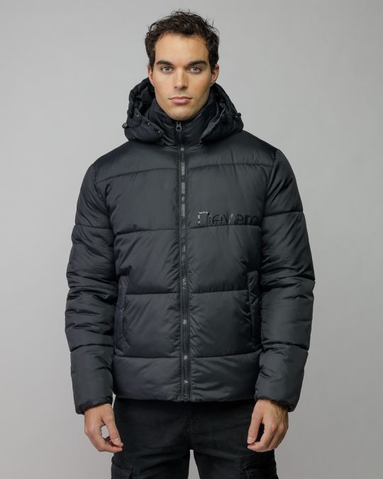 BLACK MEN'S COAT 1D25FW3008KA1600