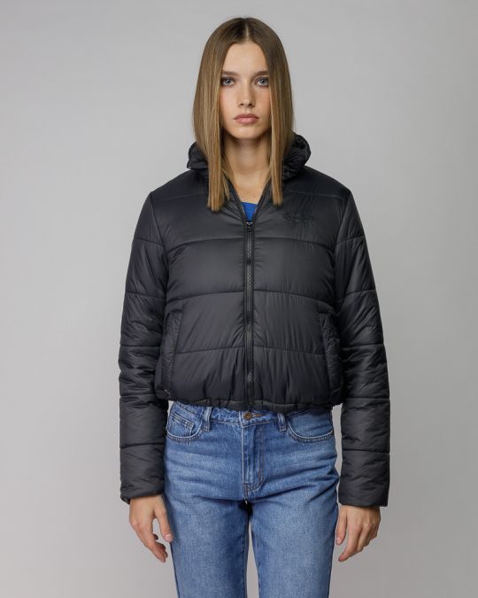 BLACK WOMEN'S SHORT COAT 2D25FW3592KA1600