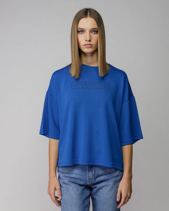 BLUE WOMEN'S SHORT SLEEVE T-SHIRT 2D25FW4529SS1201