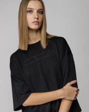 BLACK WOMEN'S SHORT SLEEVE T-SHIRT