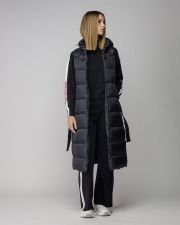 BLACK WOMEN'S LONG VEST