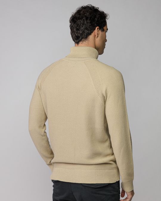 GREY MEN'S KNITTED TURTLENECK SWEATER 1D25FW6017LS1101