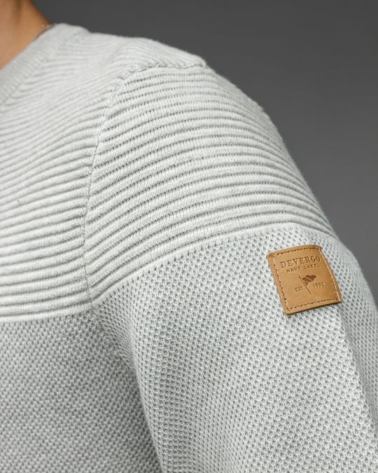 BEIGE MEN'S KNITTED SWEATER 1D25FW6026LS1101