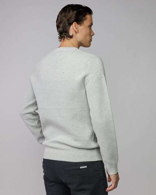 BEIGE MEN'S KNITTED SWEATER 1D25FW6026LS1101