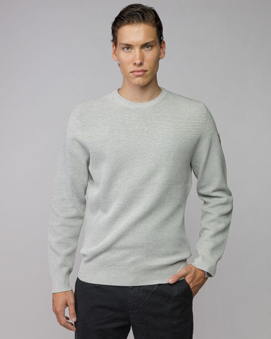 BEIGE MEN'S KNITTED SWEATER 1D25FW6026LS1101