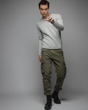 BEIGE MEN'S THIN KNITTED SWEATER