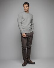 GREY MEN'S KNITTED SWEATER