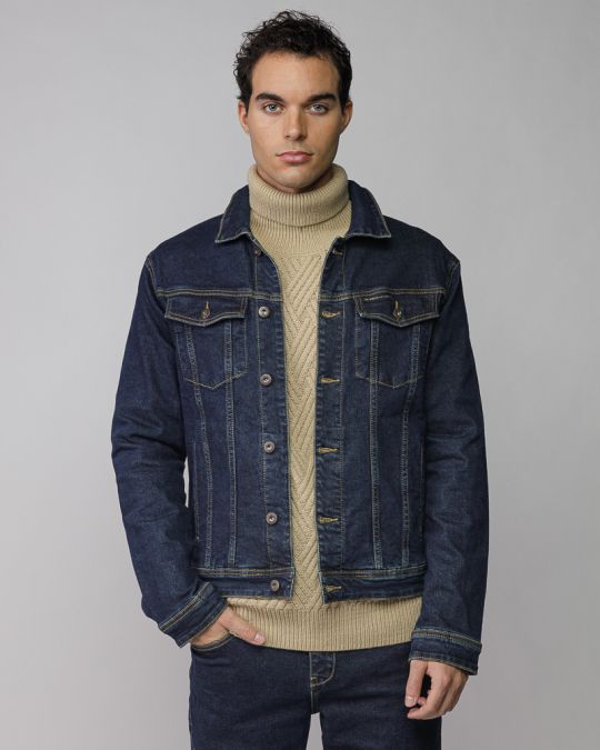 BLUE MEN'S DENIM JACKET 1D25FW7077KA6106