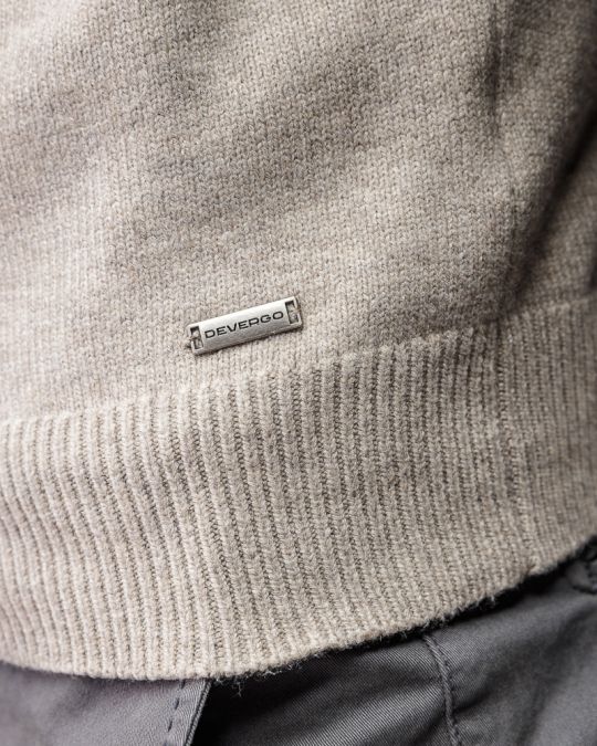 BROWN MEN'S KNITTED SWEATER 1D25FW6033LS1101