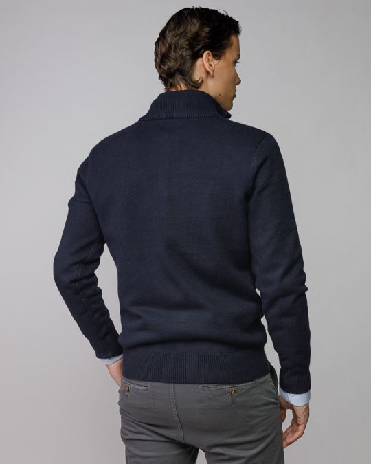 BLUE MEN'S KNITTED SWEATER 1D25FW6033LS1101