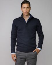 BLUE MEN'S KNITTED SWEATER