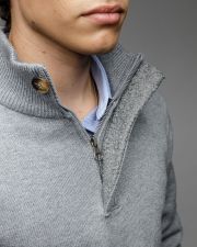 GREY MEN'S KNITTED SWEATER