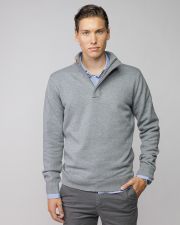 GREY MEN'S KNITTED SWEATER