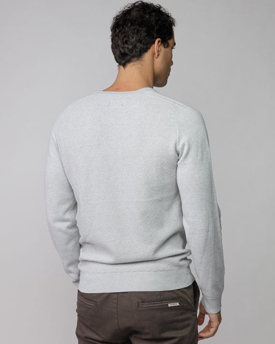 GREY MEN'S KNITTED SWEATER 1D25FW6016LS1101