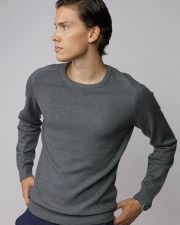 GREY MEN'S KNITTED SWEATER
