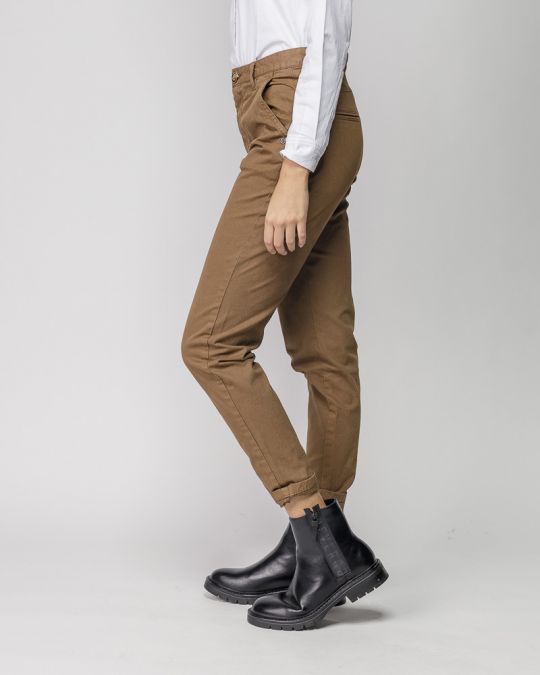 YELLOW WOMEN'S CHINO PANTS 2D25FW1541LP6106