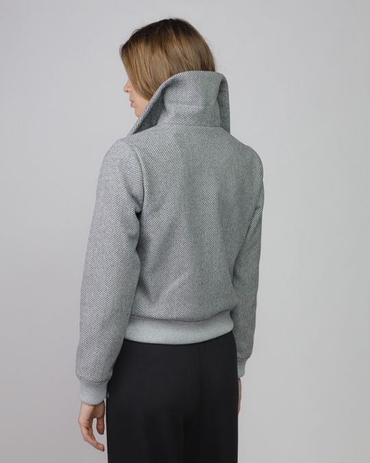 GREY WOMEN'S FABRIC JACKET 2D25FW3582KA8100