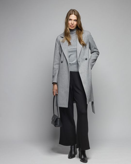 GREY WOMEN'S FABRIC COAT 2D25FW3594KA8100