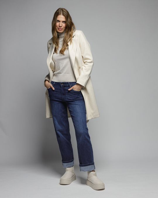 WHITE WOMEN'S FABRIC COAT 2D25FW3594KA8100