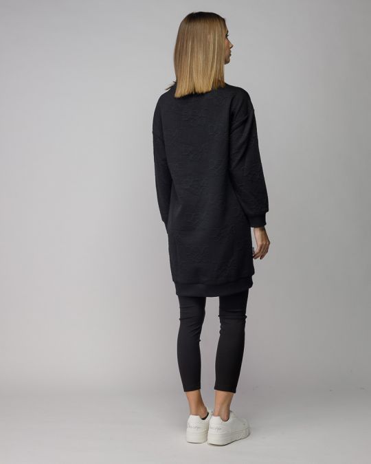 BLACK WOMEN'S JACQUARD DRESS 2D25FW9550DR1201