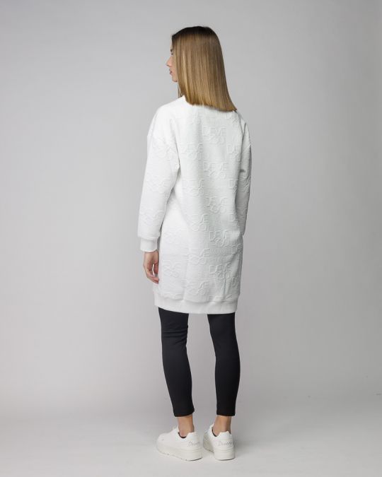 WHITE WOMEN'S JACQUARD DRESS 2D25FW9550DR1201