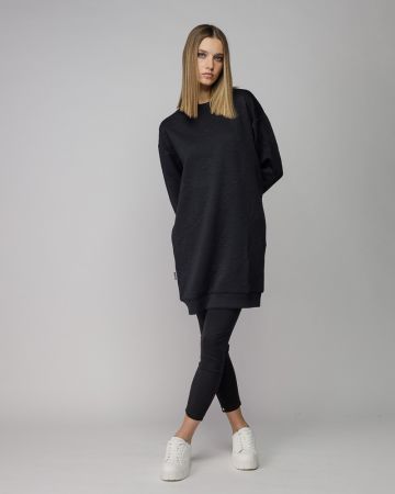 BLACK WOMEN'S JACQUARD DRESS 2D25FW9550DR1201