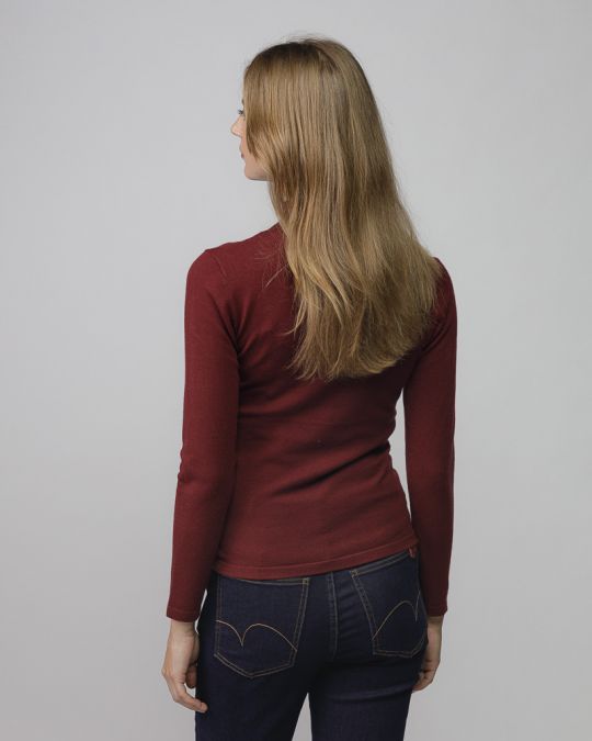 BORDEAUX WOMEN'S KNITTED SWEATER 2D25FW6522LS1101