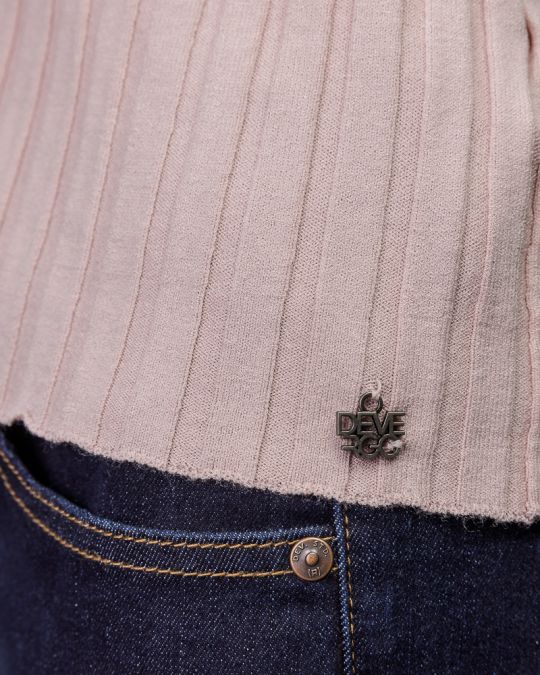 PINK WOMEN'S KNITTED SWEATER 2D25FW6544LS1101