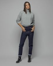 GREY WOMEN'S KNITTED SWEATER